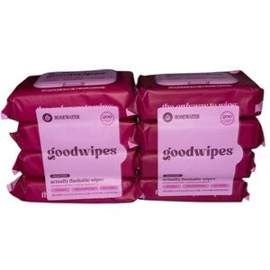Goodwipes Rosewater Flushable Wipes - 8 Packs/400ct Extra Large Soft Wipes